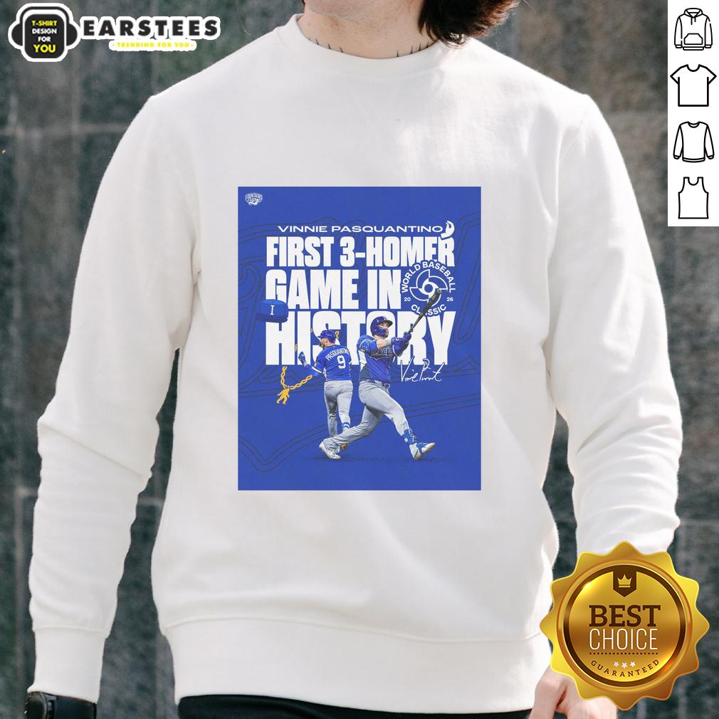 Pretty Vinnie Pasquantino First 3 Homer Game In History World Baseball Classic 2026 T-Shirt - Image 5