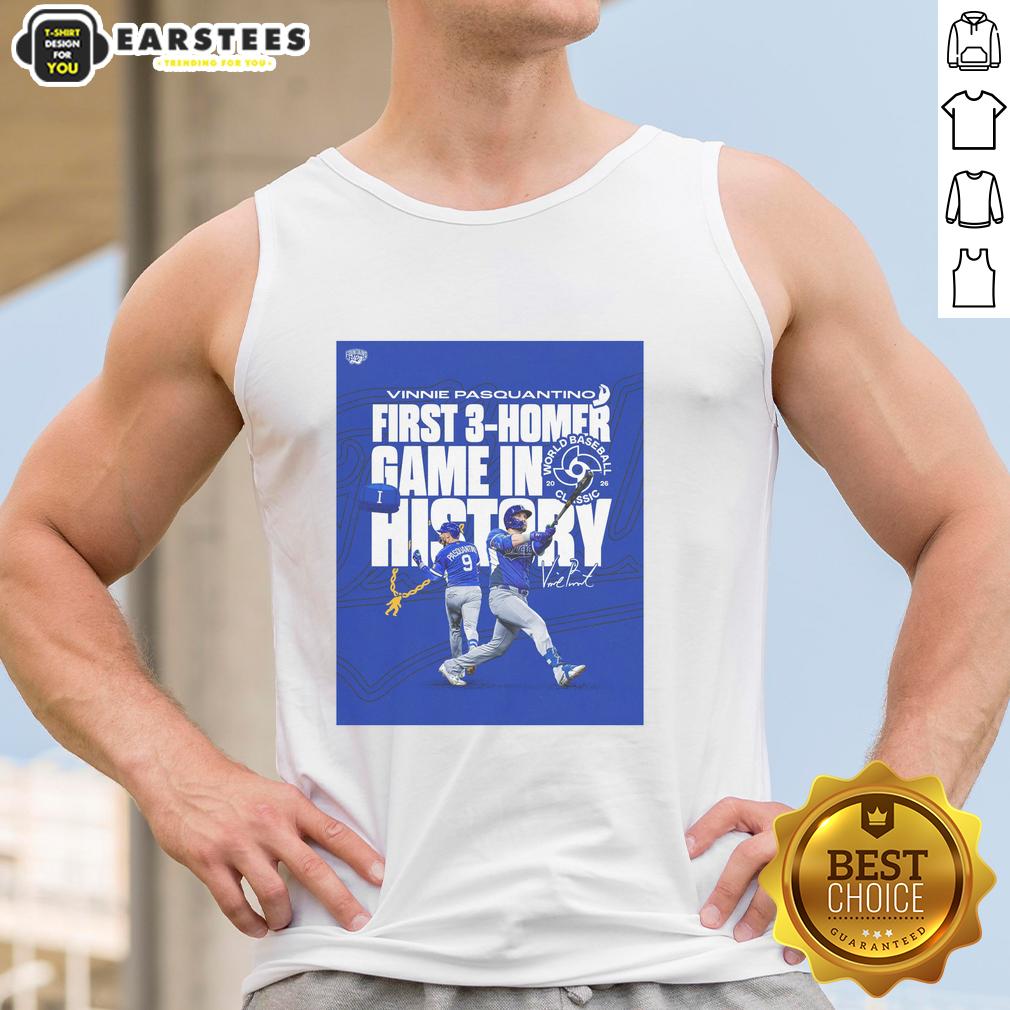 Pretty Vinnie Pasquantino First 3 Homer Game In History World Baseball Classic 2026 T-Shirt - Image 4