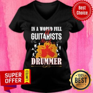 Alternative view of In A World Full Guitarists Drummer Shirt