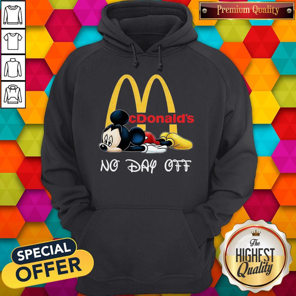 Cute Mickey Mouse Mcdonald’s No Day Off Shirt - Image 5