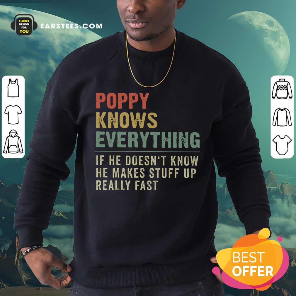 Nice Poppy Knows Everything Vintage Shirt - Image 3