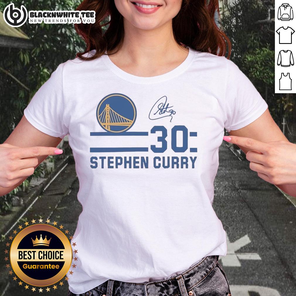 Top Stephen Curry Golden State Warriors Signature Name And Number T-Shirt - Image 3