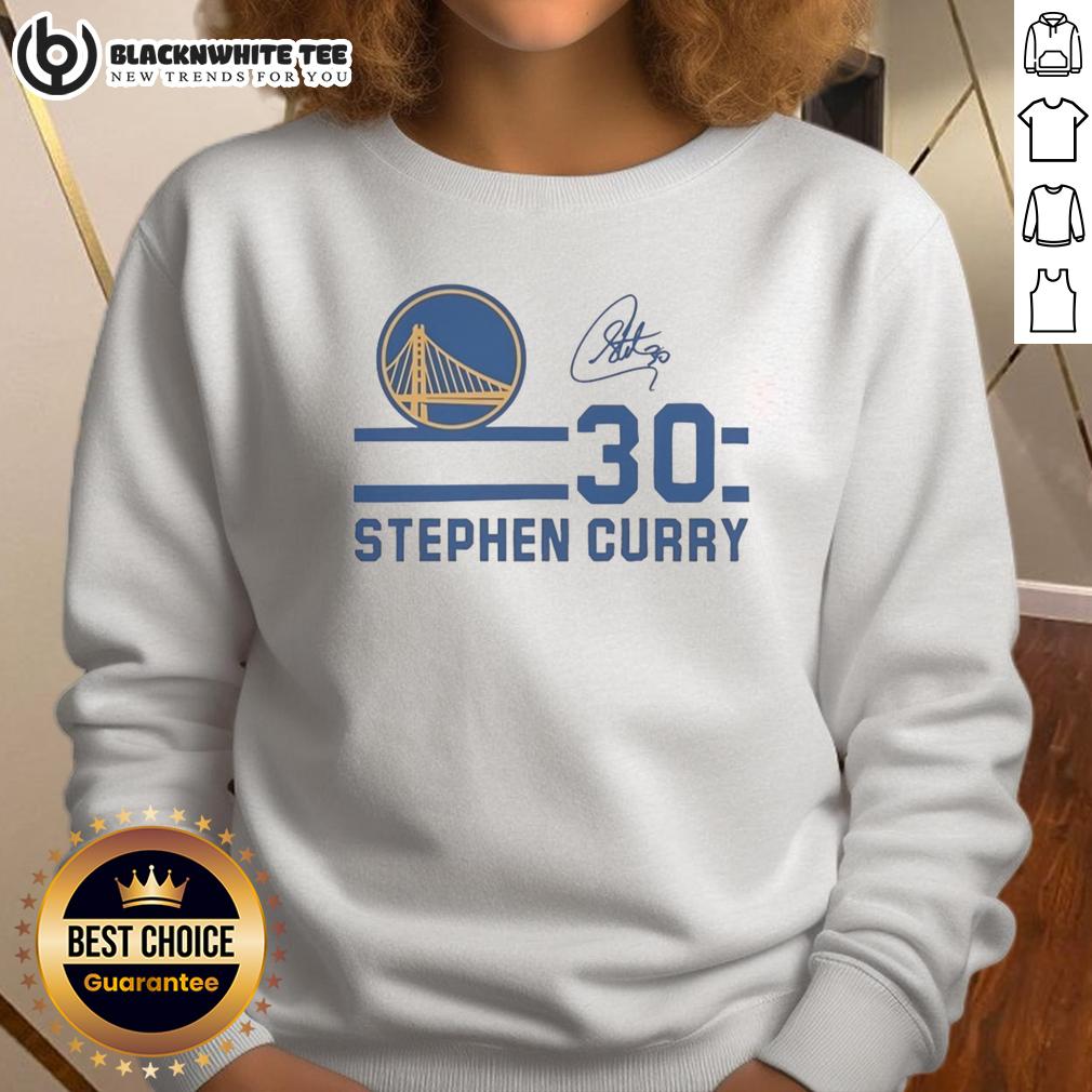 Top Stephen Curry Golden State Warriors Signature Name And Number T-Shirt - Image 5