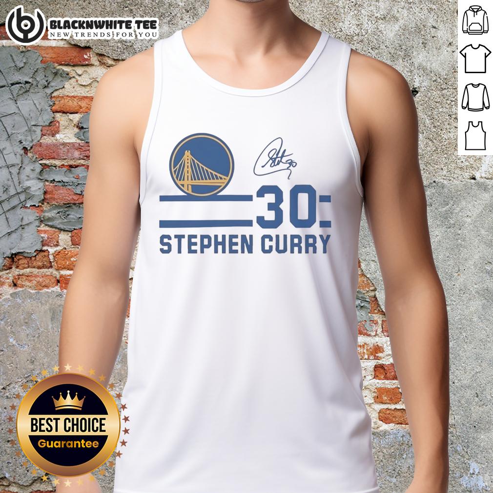 Top Stephen Curry Golden State Warriors Signature Name And Number T-Shirt - Image 4