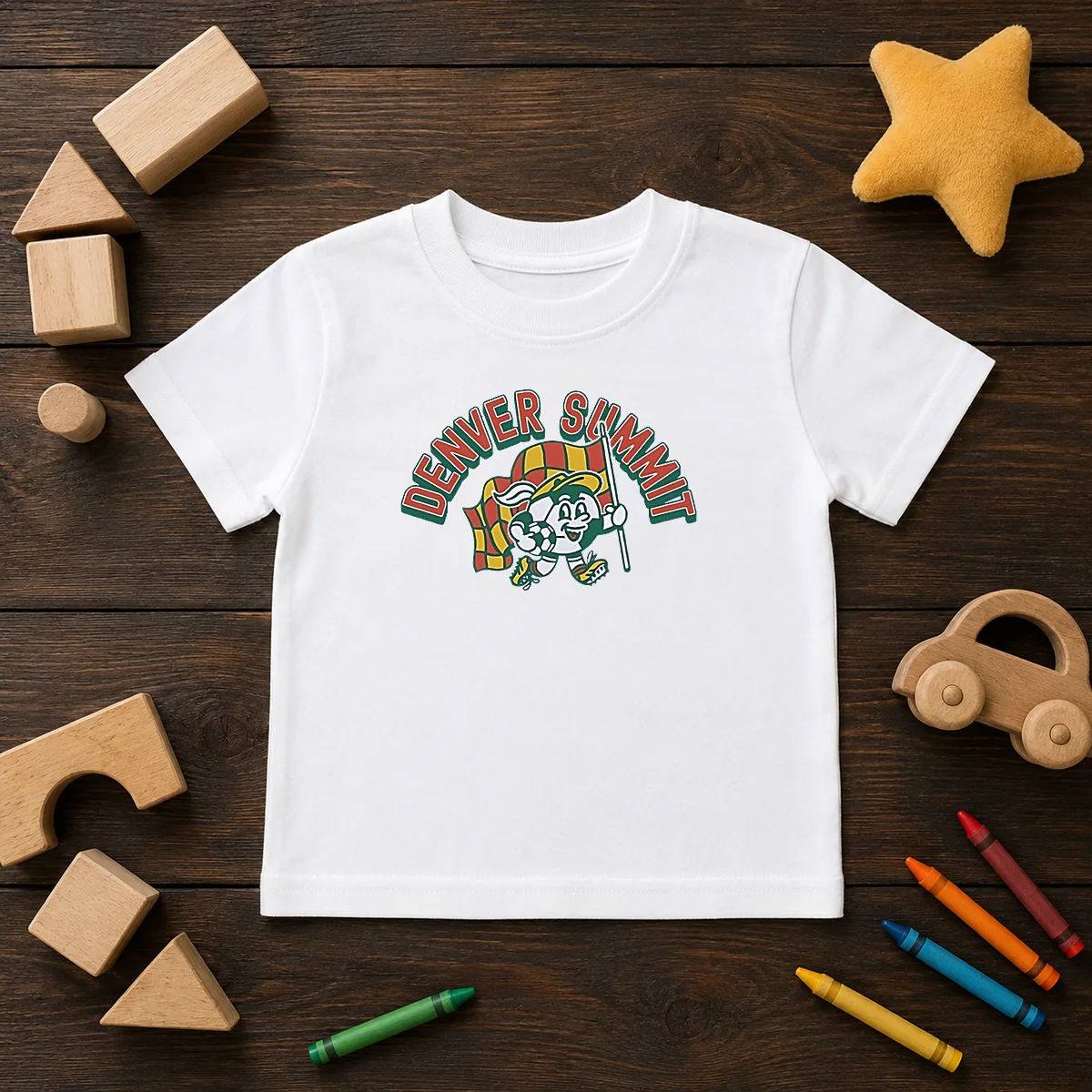 Funny Denver Summit Mascot Soccer Ball Character Shirt - Image 9
