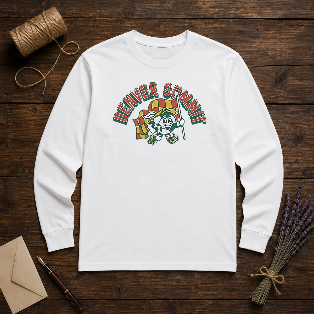 Funny Denver Summit Mascot Soccer Ball Character Shirt - Image 5