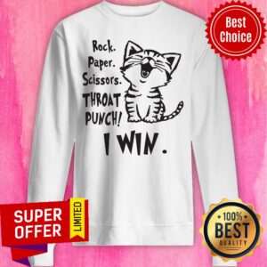 Alternative view of Premium Rock Paper Scissors Throat Punch I Win Shirt