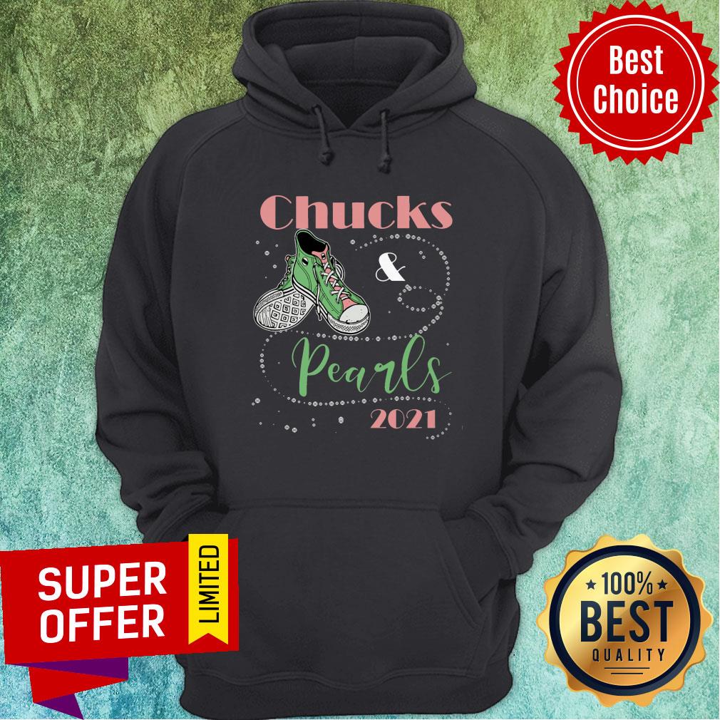 Top Chucks And Pearls Sneaker 2021 Shirt - Image 5