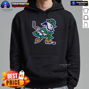 Alternative view of Good Notre Dame Fighting Irish Hockey Leprechaun T-Shirt