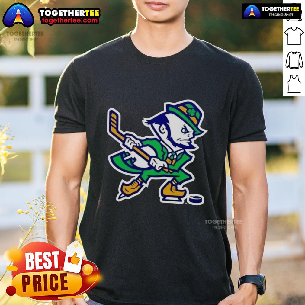 Good Notre Dame Fighting Irish Hockey Leprechaun T-Shirt