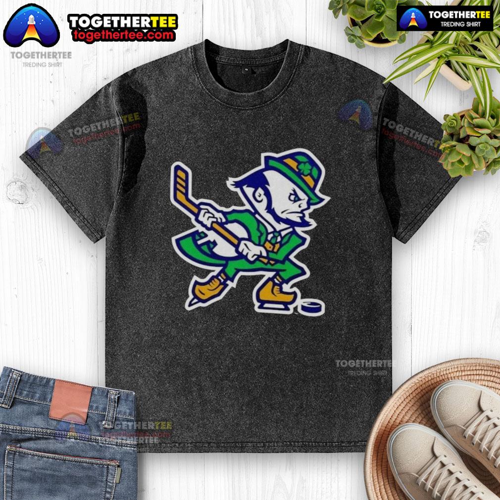 Good Notre Dame Fighting Irish Hockey Leprechaun T-Shirt - Image 6