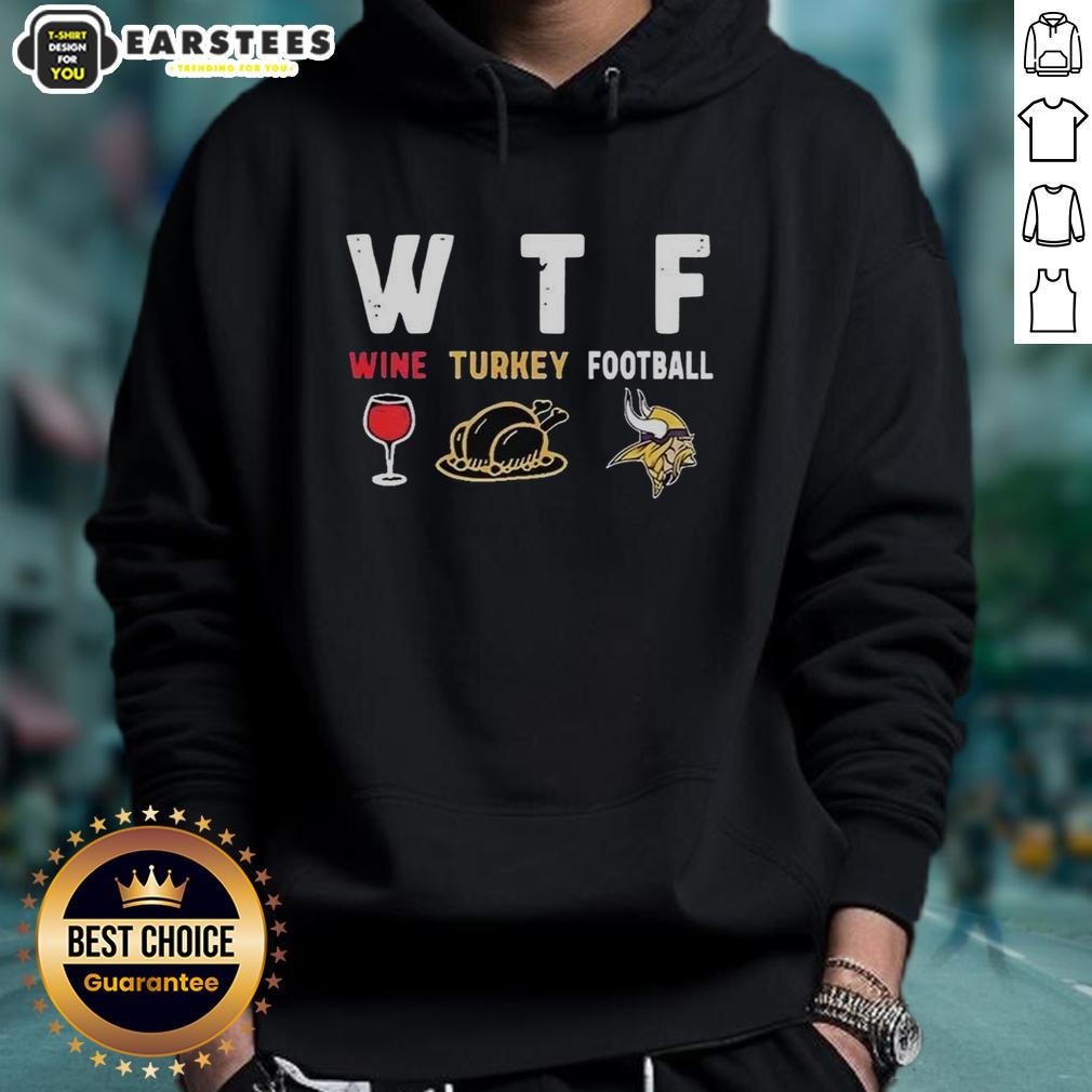 Premium Wine Turkey Minnesota Vikings Football Thanksgiving T-Shirt - Image 2