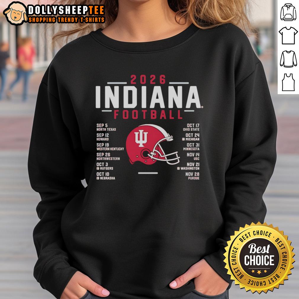Top Indiana Hoosiers Helmet Football Schedule 2026 T-Shirt - Image 5