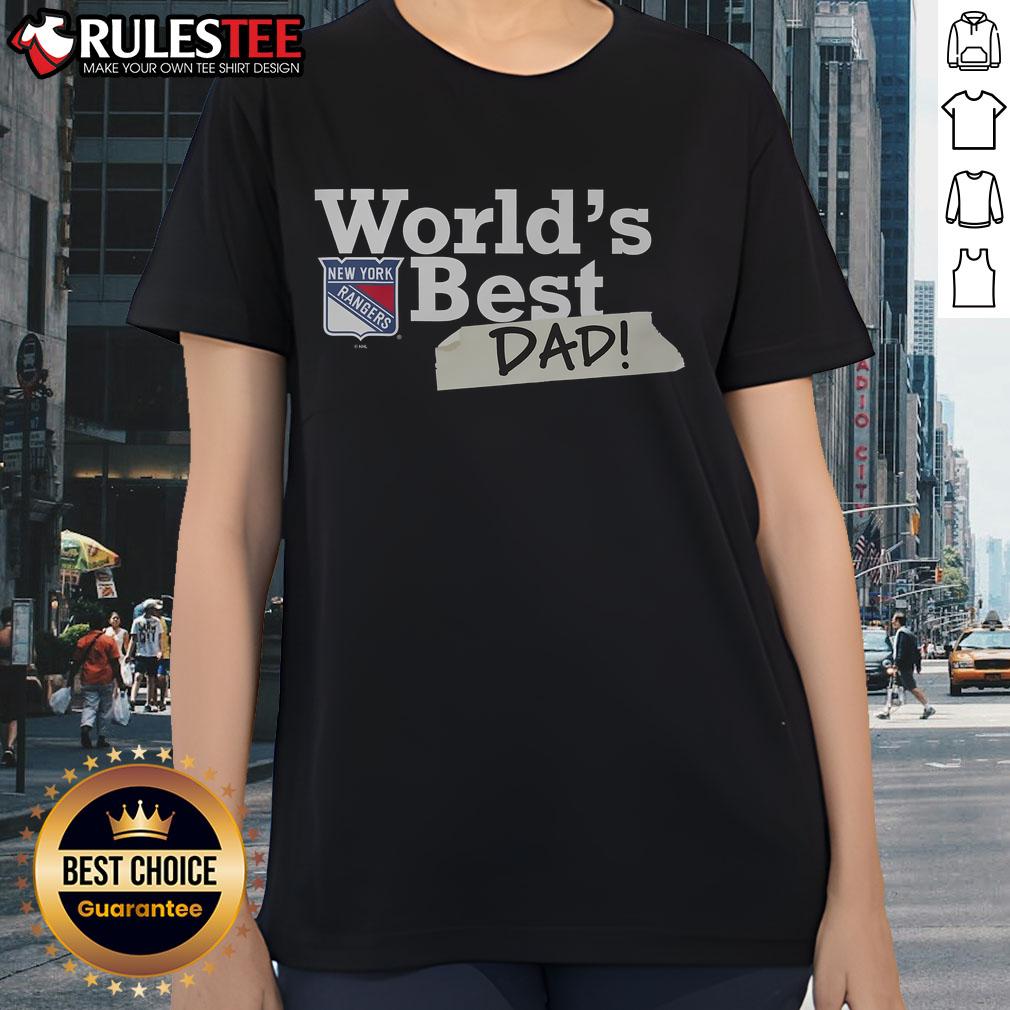Awesome New York Rangers World's Best Dad T-Shirt - Image 3
