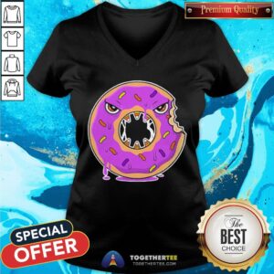 Alternative view of Nice Scary Donut Costume Happy Halloween Shirt