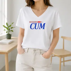 Alternative view of Original Powered By CUM Slogan Shirt