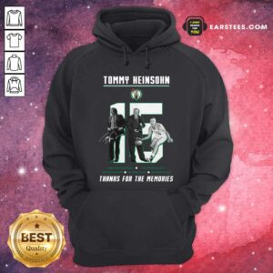 Alternative view of Happy 15 Tommy Heinsohn Thank For The Memories Signature Shirt