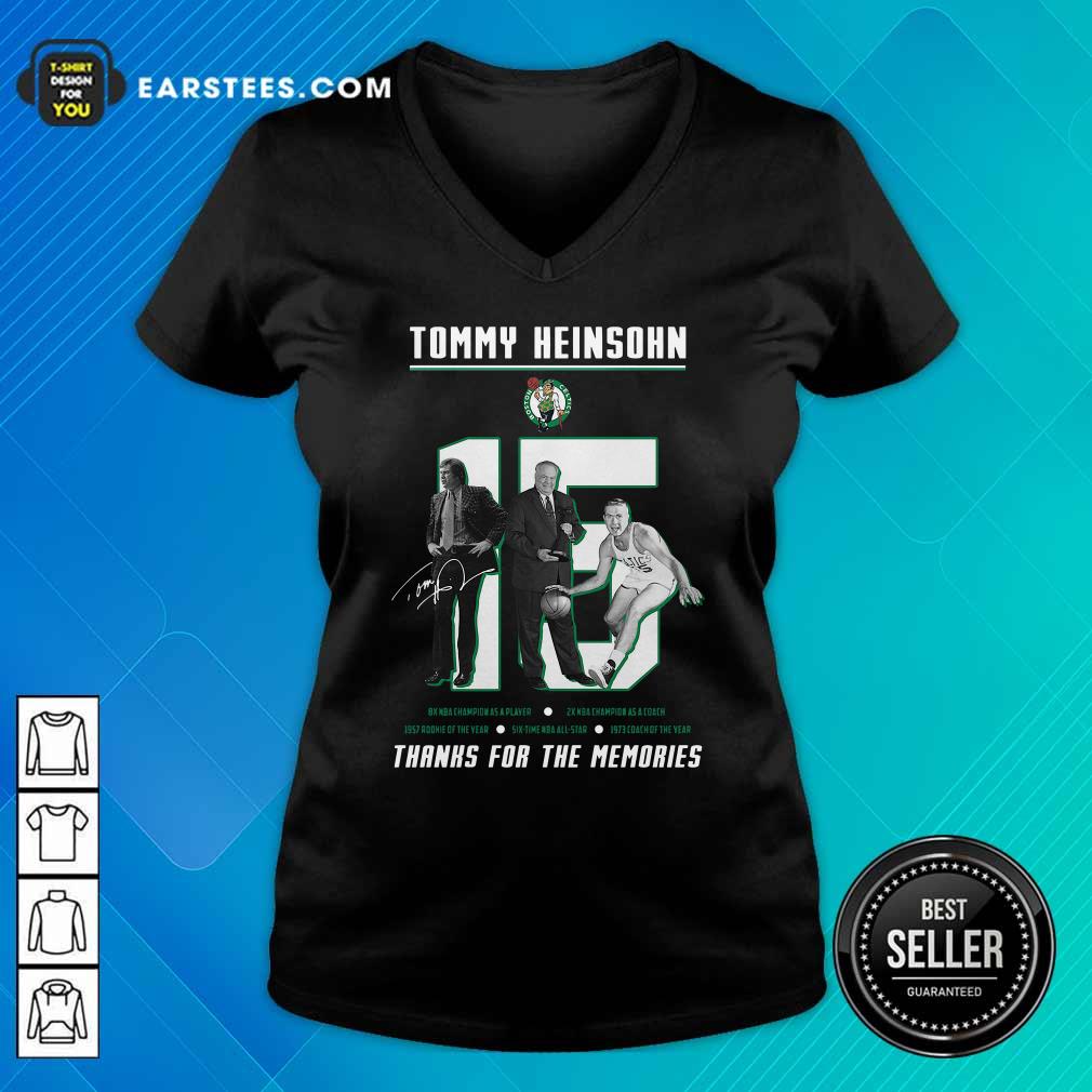 Happy 15 Tommy Heinsohn Thank For The Memories Signature Shirt - Image 3