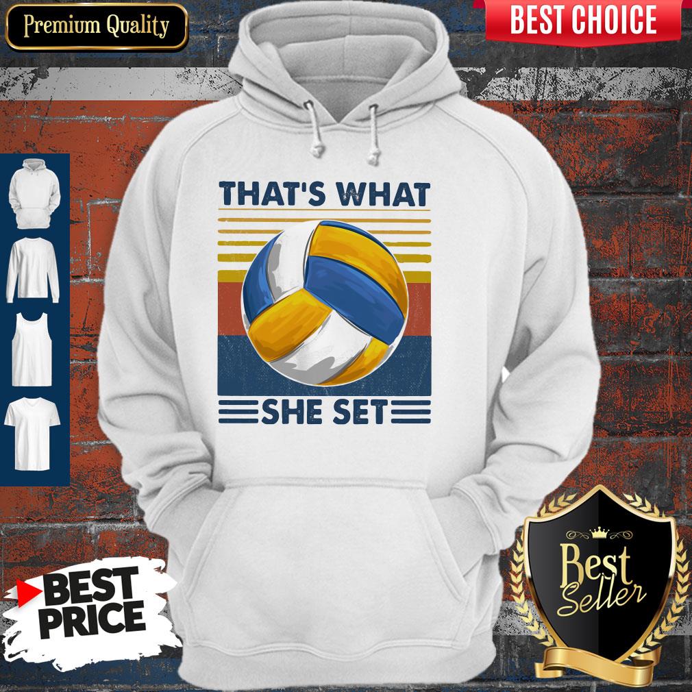 That's What She Set Volleyball Vintage Shirt - Image 5