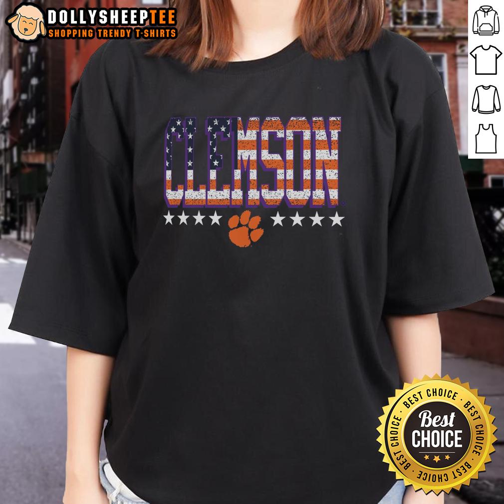 Good Clemson Tigers Tall Type Flag T-Shirt - Image 3
