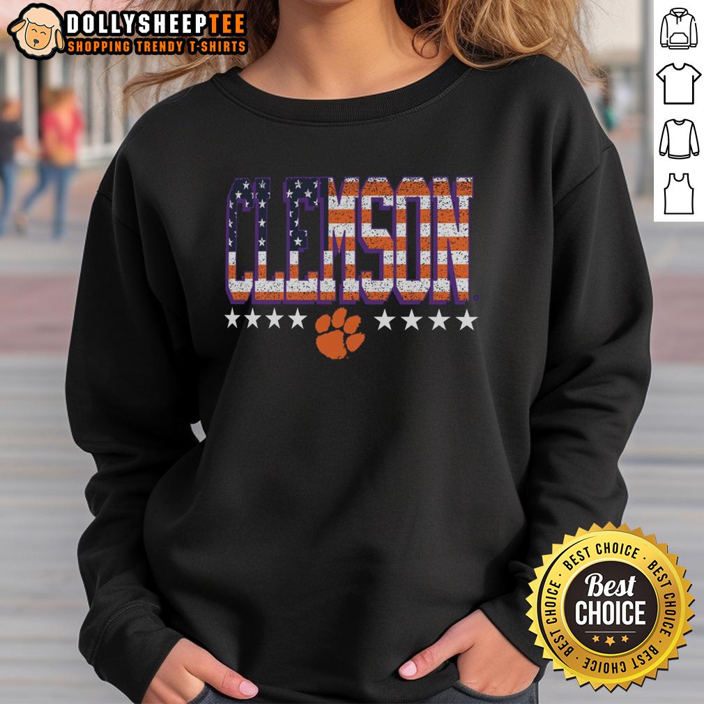 Good Clemson Tigers Tall Type Flag T-Shirt - Image 5