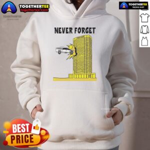 Alternative view of Good Never Forget Tesla Cybertruck Crashed Into Trump Building T-Shirt