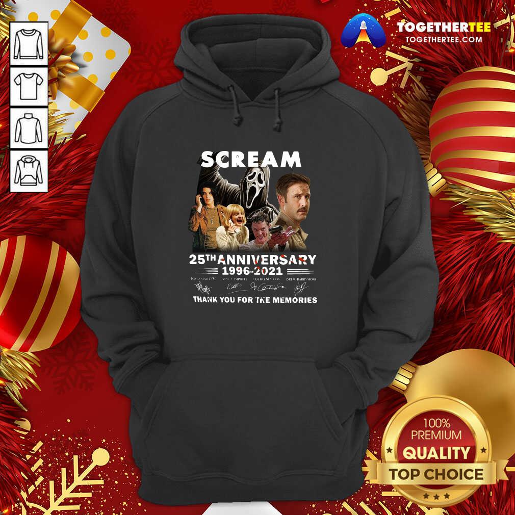 Hot Scream 25th Anniversary 1996 2021 Thank You For The Memories Signatures Shirt - Image 5