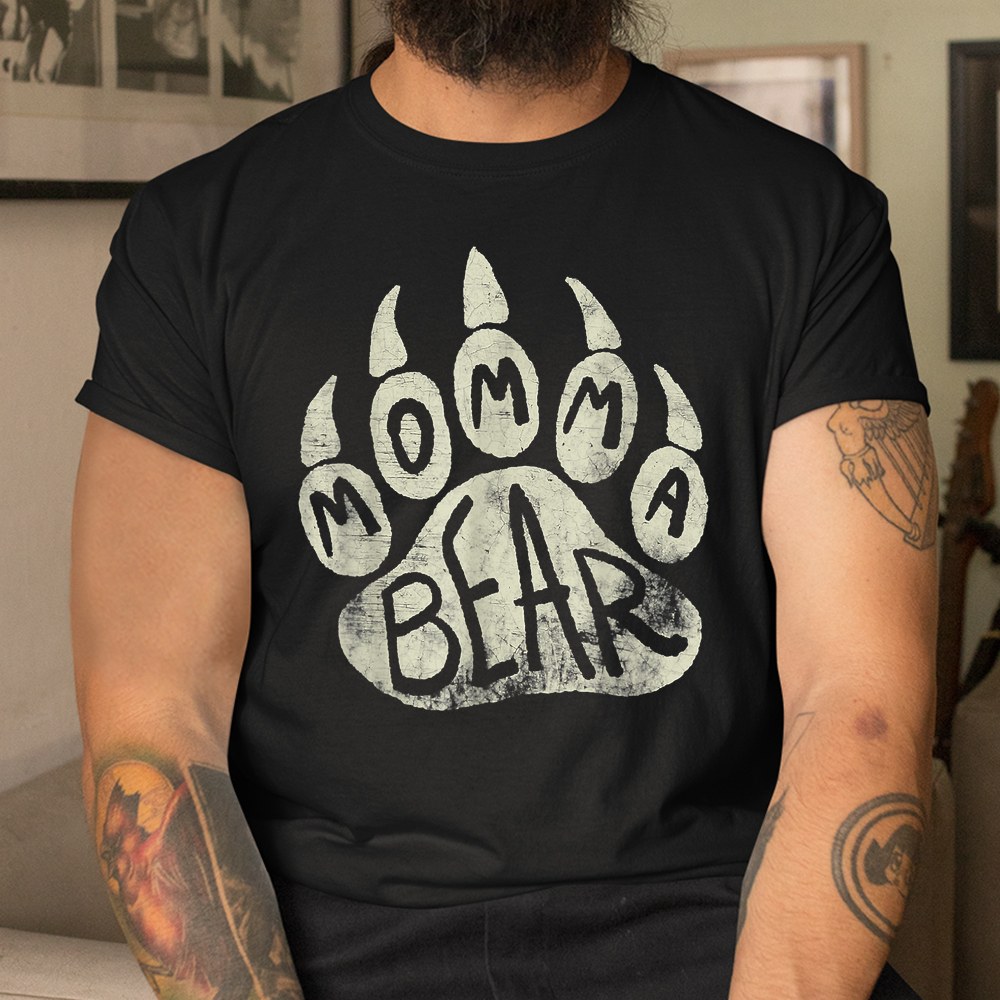 Momma Bear Mama Bear Paw Print Shirt - Image 3