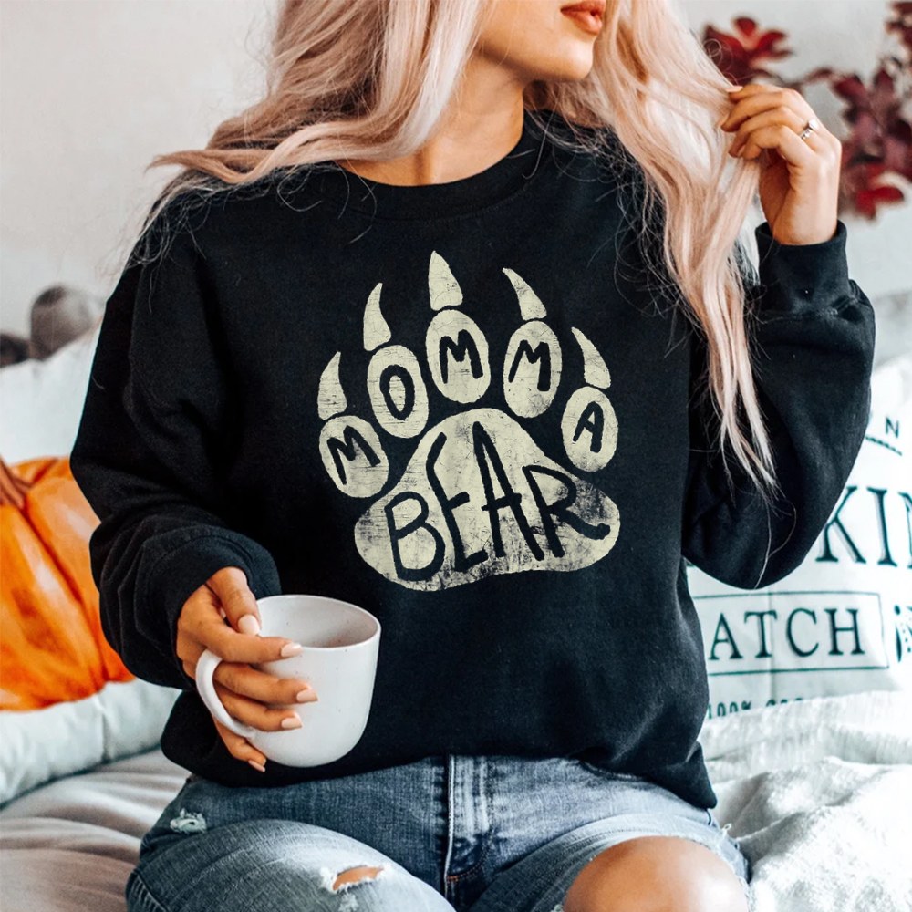 Momma Bear Mama Bear Paw Print Shirt - Image 2