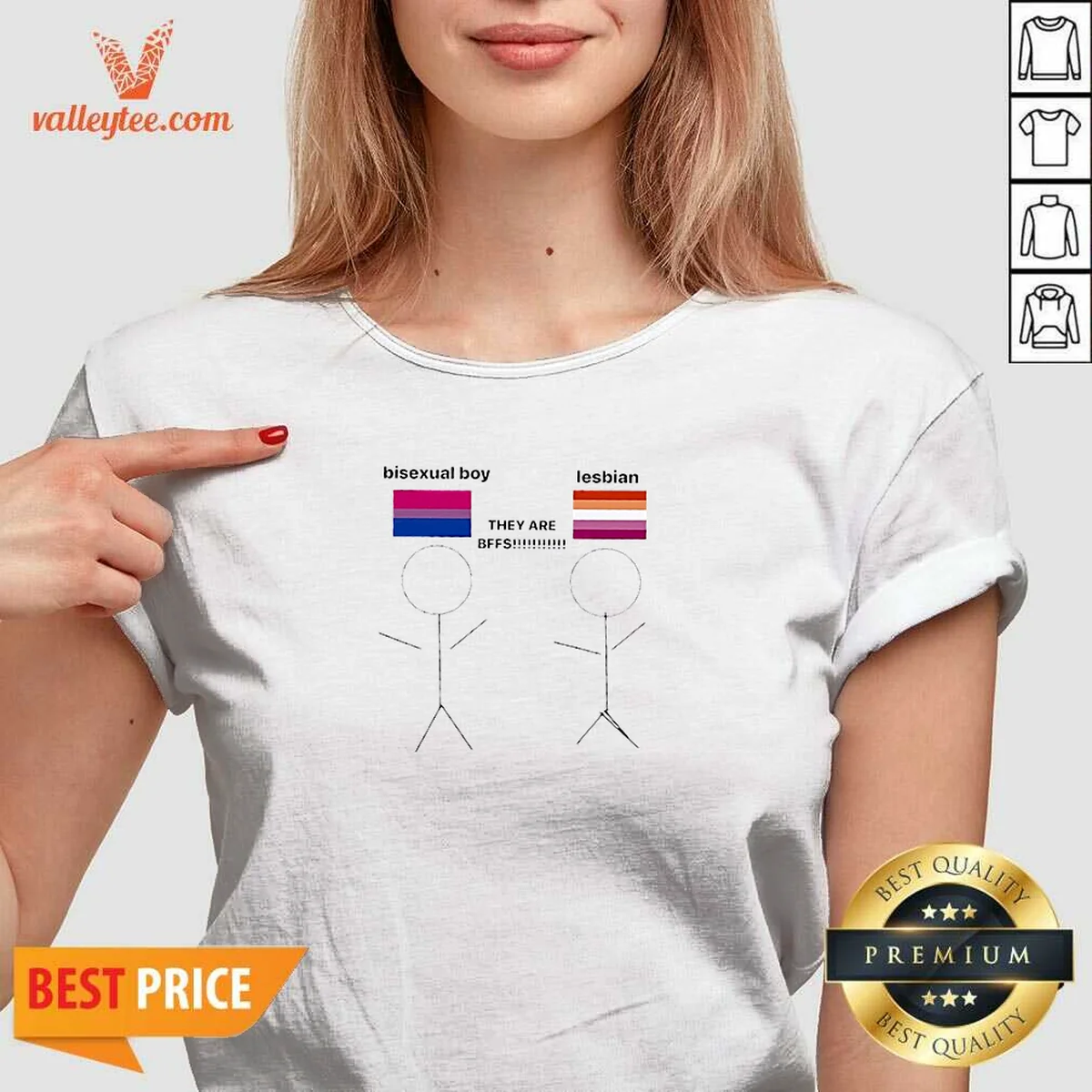 Funny Bisexual Boy Lesbian They Are Bff Shirt - Image 2