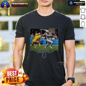 Nice Tyler Warren Indianapolis Colts NFL Flash Features Week 7 T-Shirt