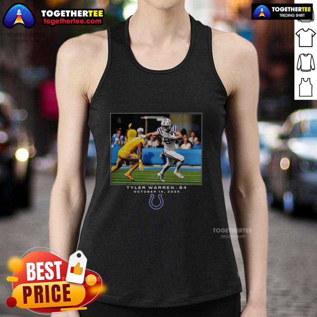 Nice Tyler Warren Indianapolis Colts NFL Flash Features Week 7 T-Shirt - Image 4