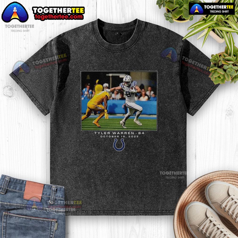 Nice Tyler Warren Indianapolis Colts NFL Flash Features Week 7 T-Shirt - Image 6