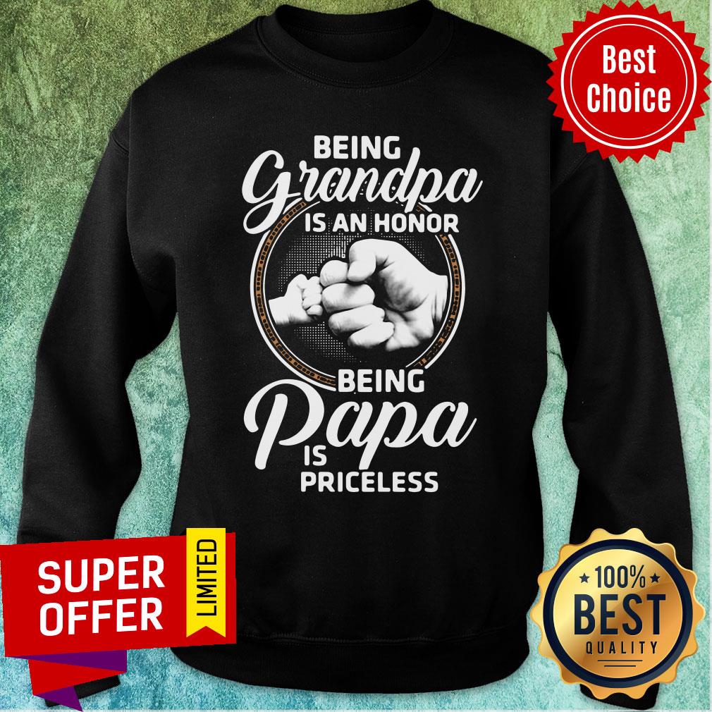 Awesome Being Grandpa Is An Honor Being Papa is Priceless Shirt - Image 4