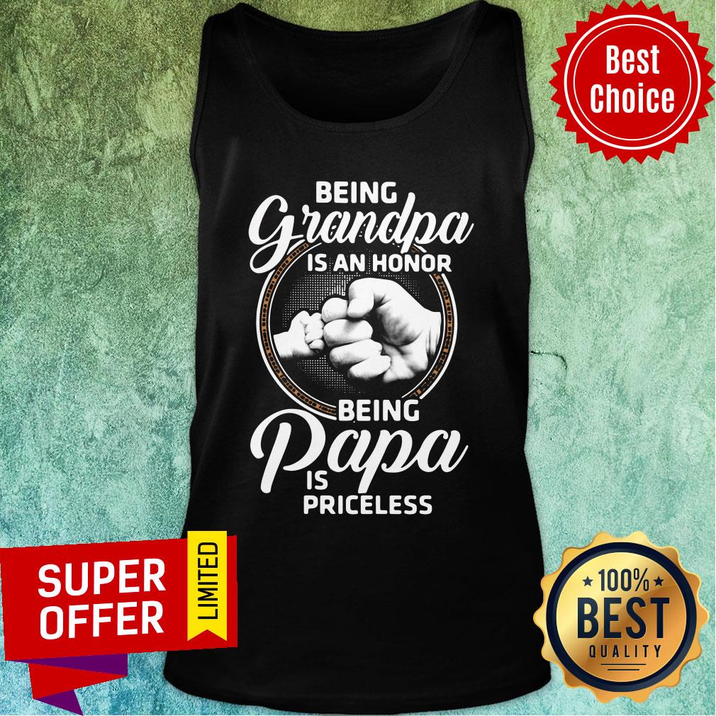 Awesome Being Grandpa Is An Honor Being Papa is Priceless Shirt - Image 3
