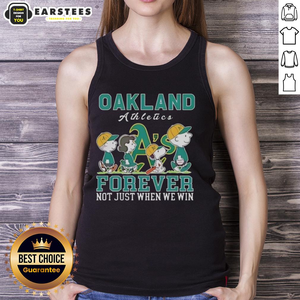 Awesome Snoopy And Charlie Brown Oakland Athletics Baseball Forever Not Just When We Win T-Shirt - Image 4