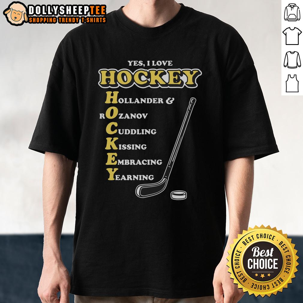 Nice I Love Hockey Acronym T-Shirt