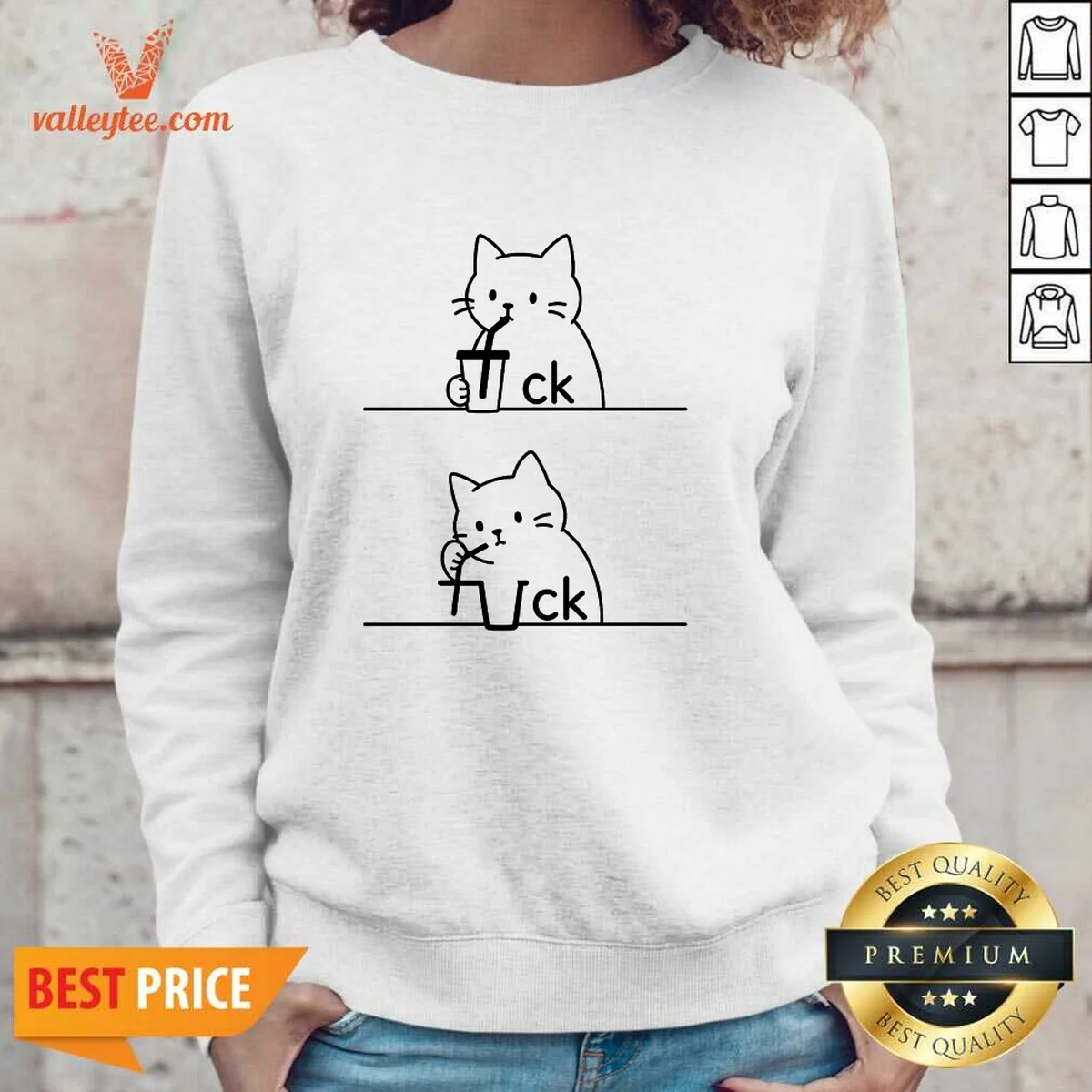 Funny Drinking Cat Shirt - Image 5