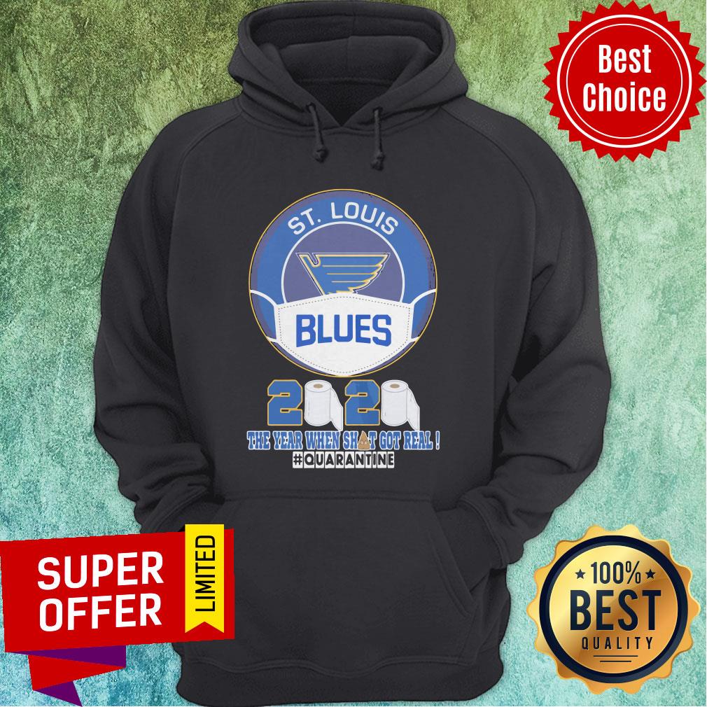 Funny St.Louis Blues Mask 2020 The Year When Shit Got Real #quarantine Shirt - Image 3