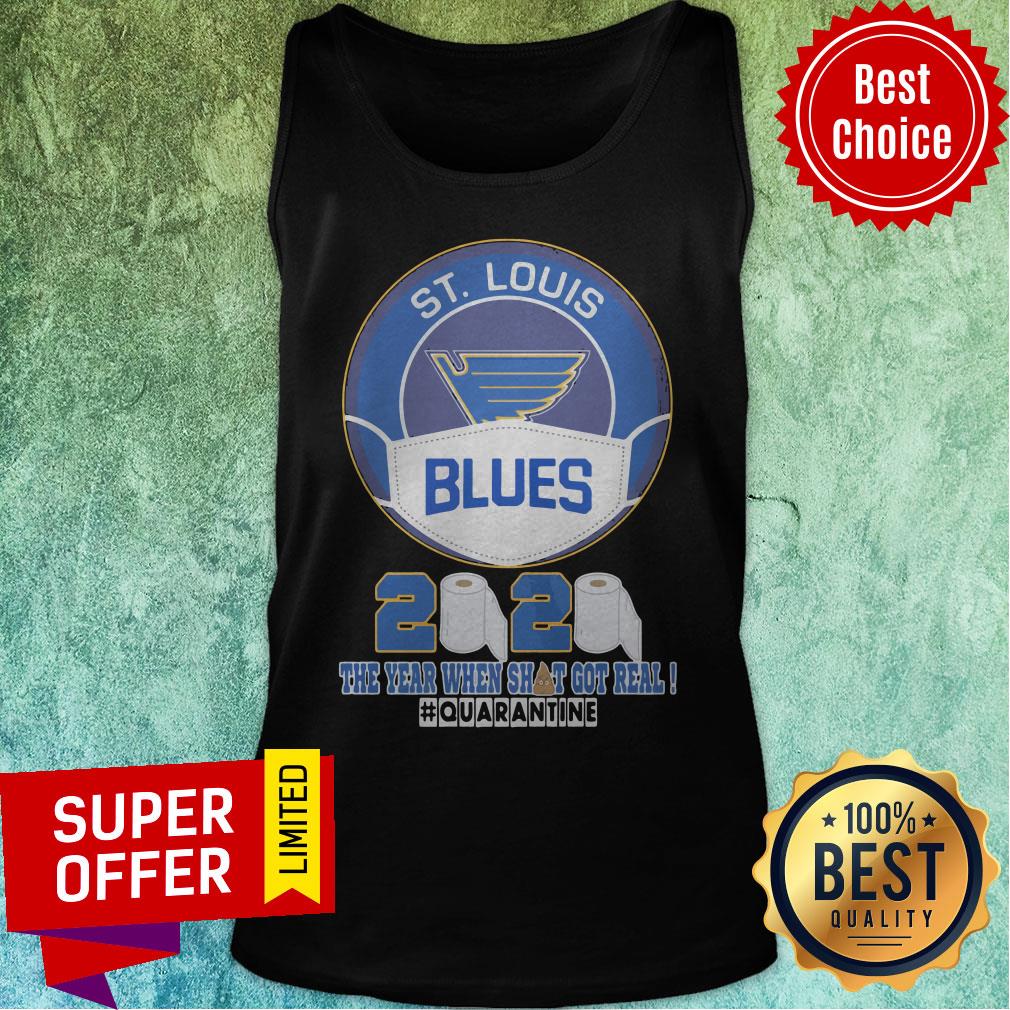 Funny St.Louis Blues Mask 2020 The Year When Shit Got Real #quarantine Shirt - Image 5