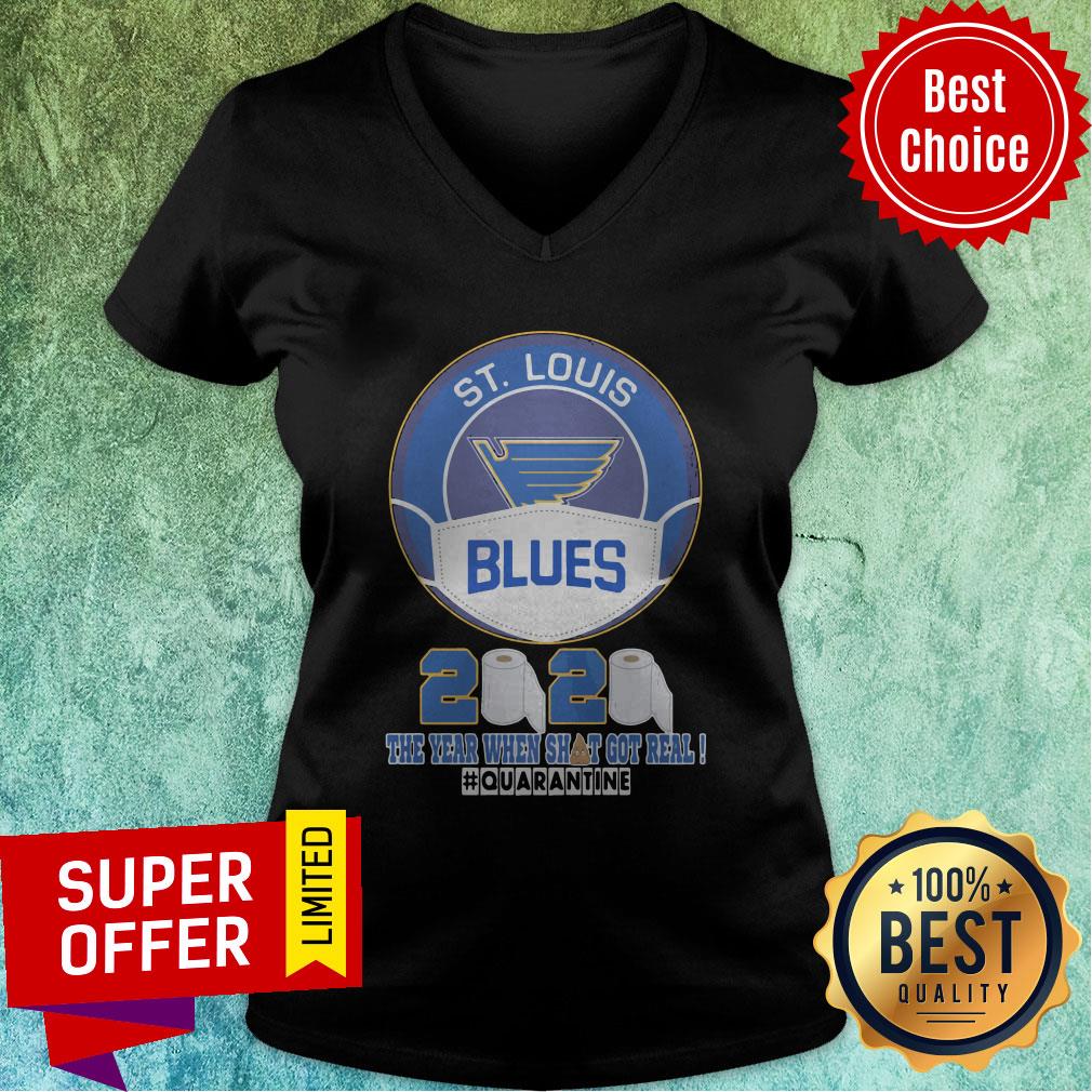 Funny St.Louis Blues Mask 2020 The Year When Shit Got Real #quarantine Shirt - Image 4