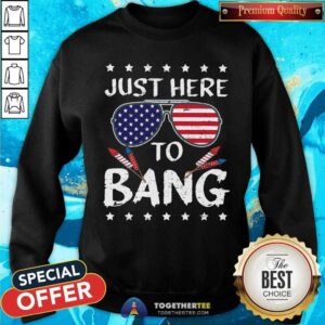 Alternative view of Just Here To Bang 4th Of July Glass Shirt