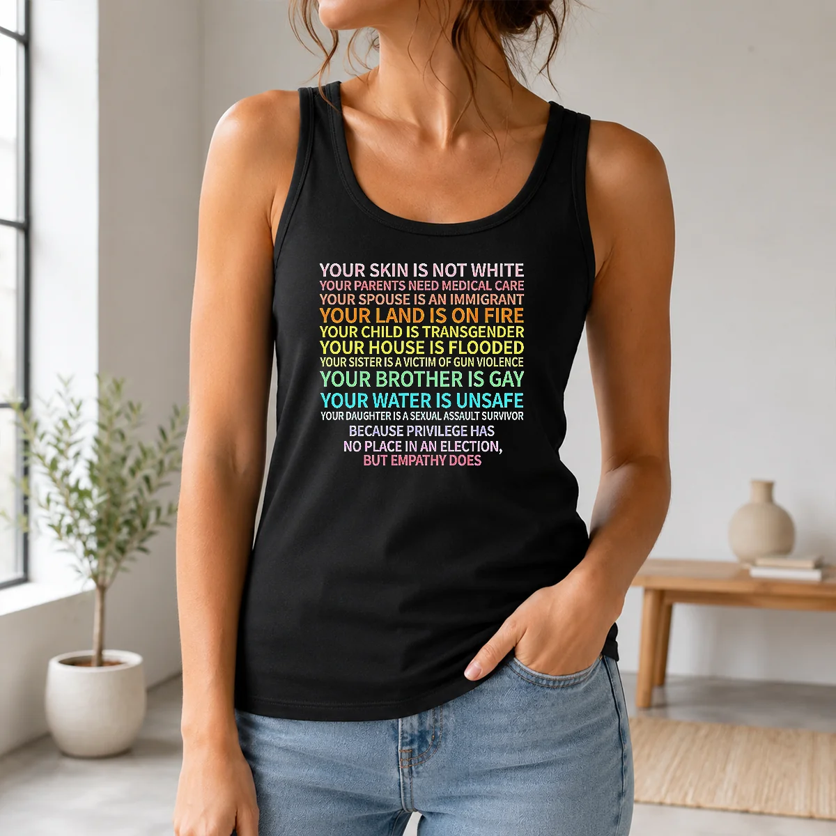 Hot Privilege Has No Place In An Election But Empathy Does Shirt - Image 3