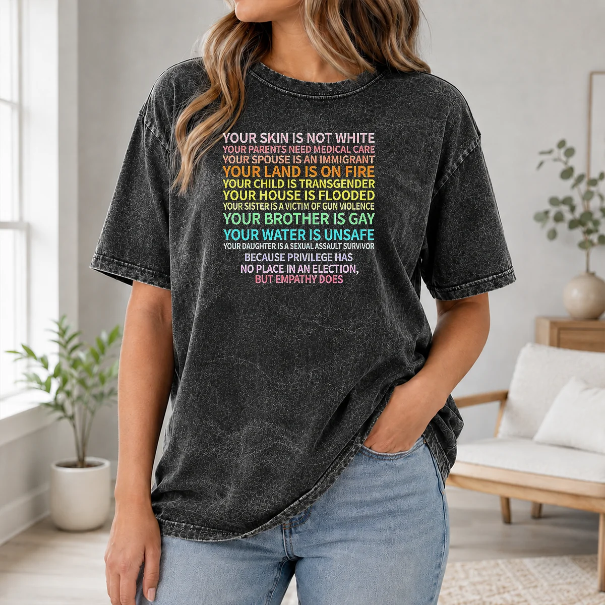 Hot Privilege Has No Place In An Election But Empathy Does Shirt - Image 8