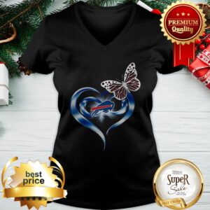 Alternative view of Official Buffalo Bills Love Butterfly Heart Shirt