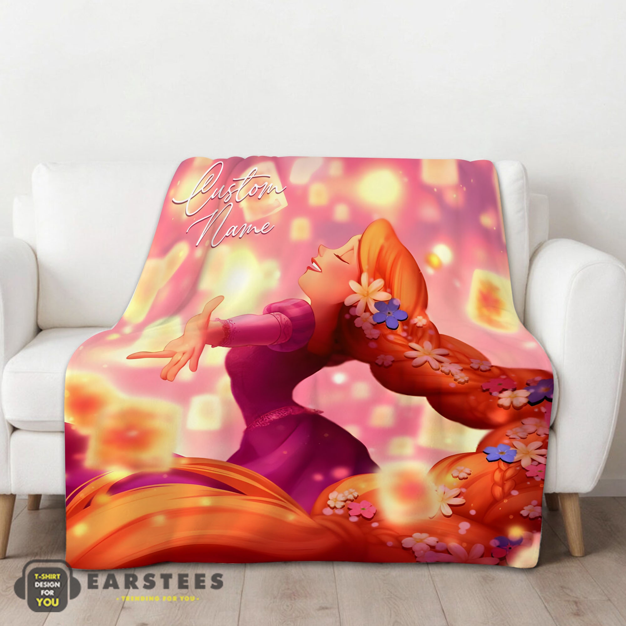 Good Disney Tangled Rapunzel Lanterns Of Light Blanket Fleece Customized Blanket - Image 2