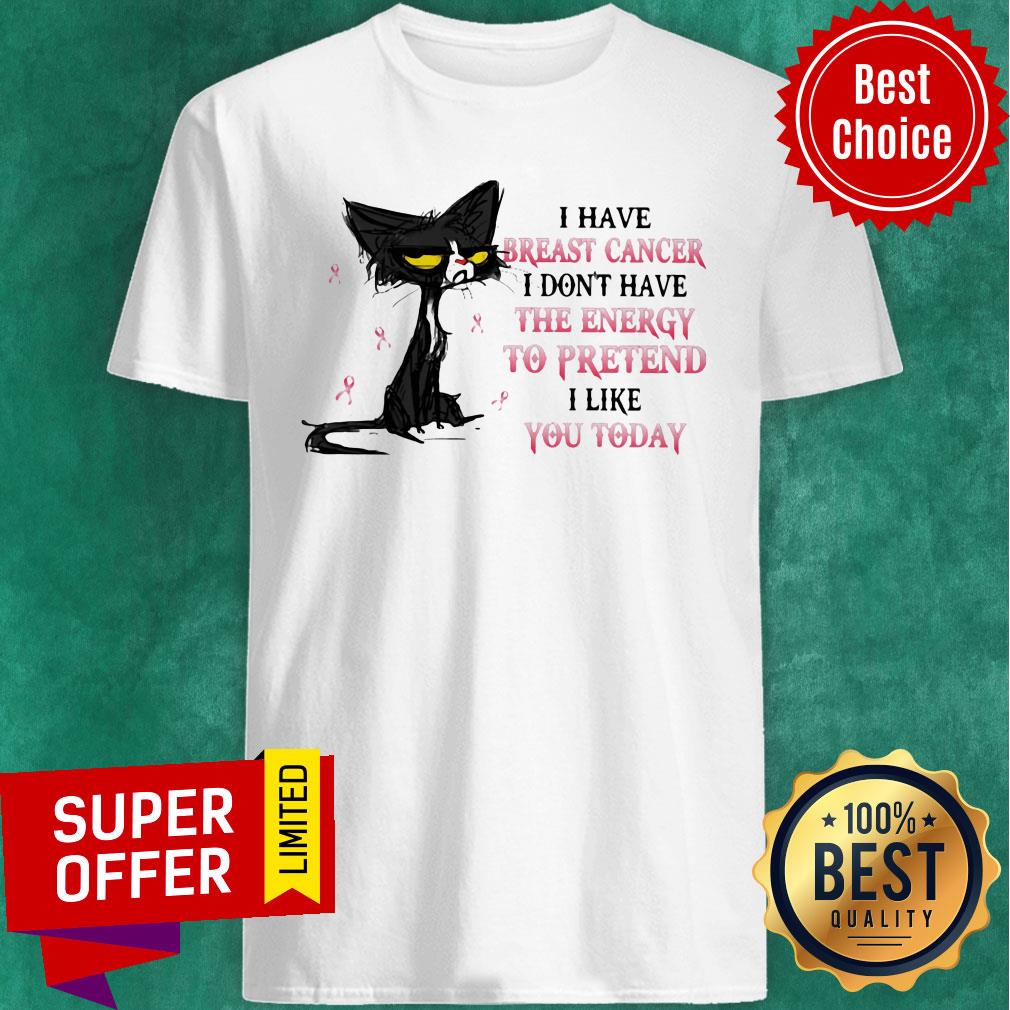 I Have Breast Cancer I Don't Have The Energy To Pretend I Like You Today Cat Shirt