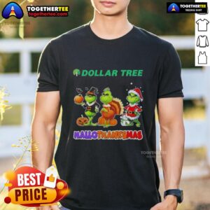 Awesome Dollar Tree X Grinch Cosplay Happy HalloThanksMas T-Shirt