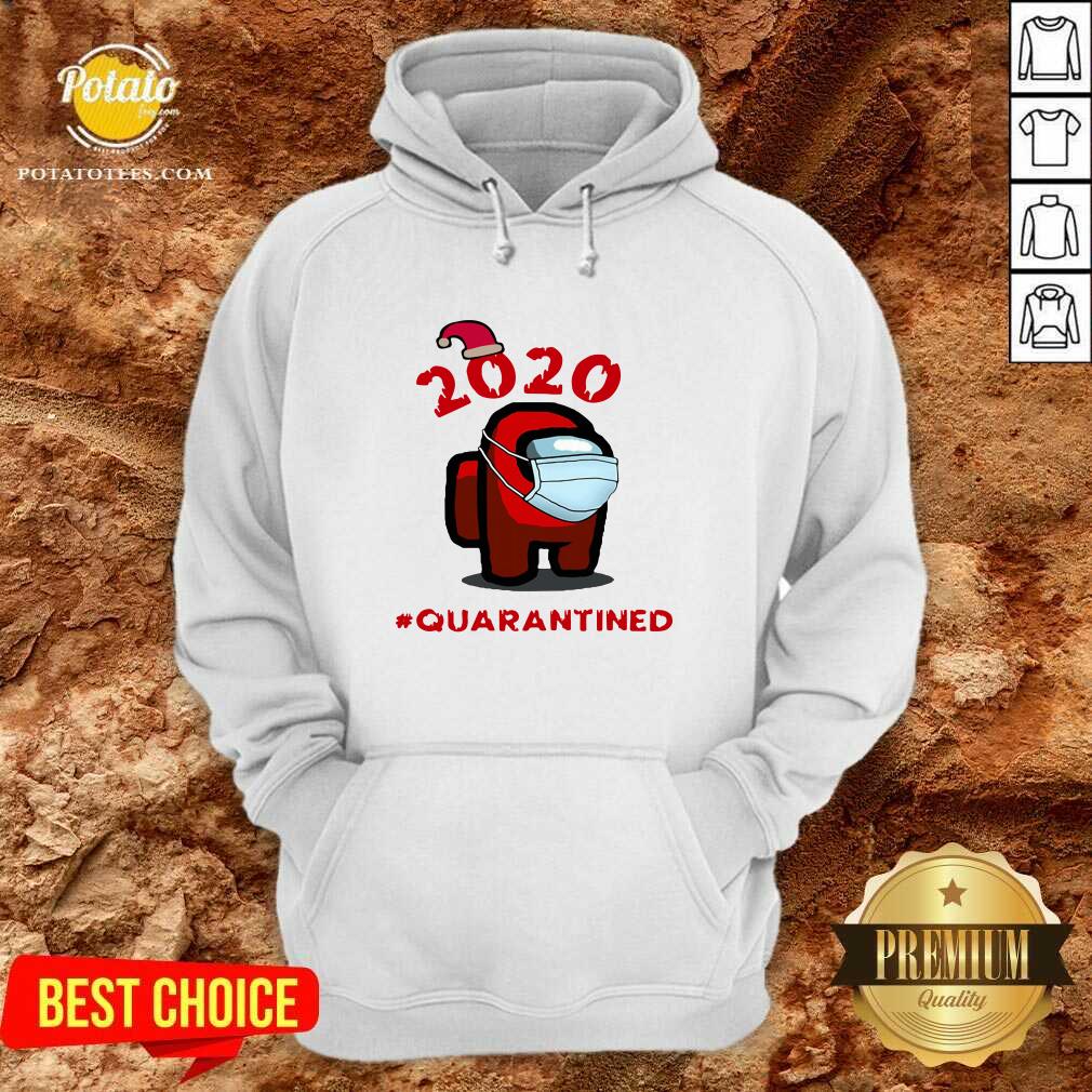 Awesome Among Us Face Mask Christmas #Quarantined T-Shirt - Image 4