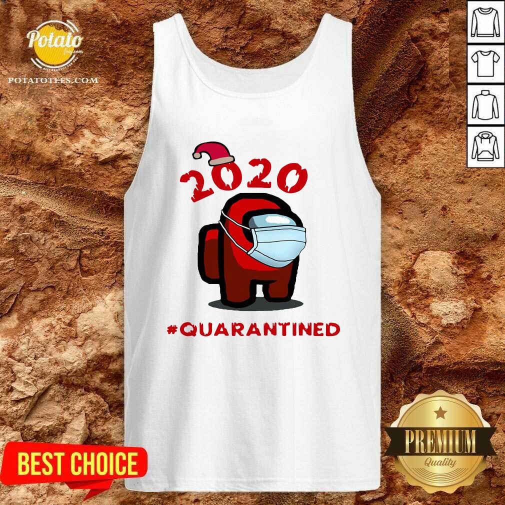 Awesome Among Us Face Mask Christmas #Quarantined T-Shirt - Image 3